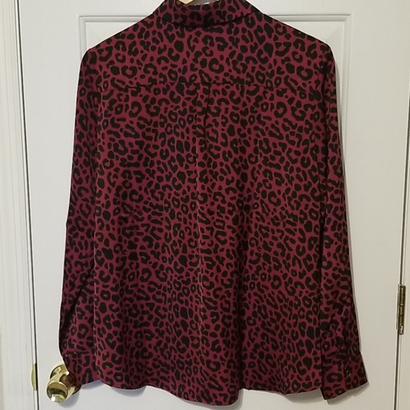 David Lerner Leopard Print Button Down Shirt - Picture 3 of 5